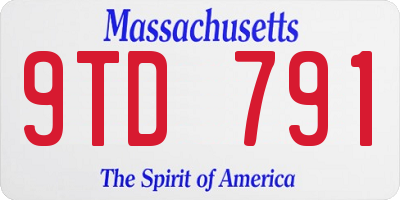 MA license plate 9TD791