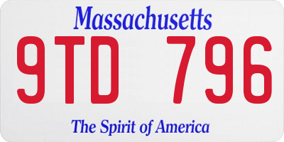MA license plate 9TD796