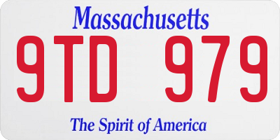 MA license plate 9TD979