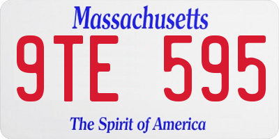 MA license plate 9TE595