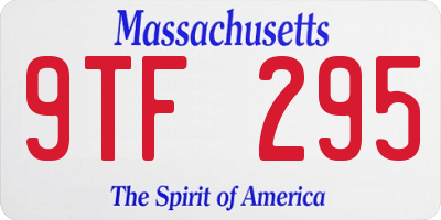 MA license plate 9TF295