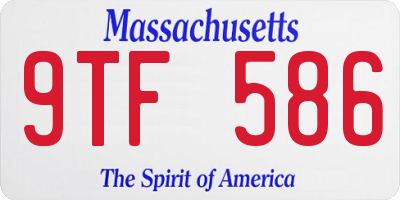 MA license plate 9TF586
