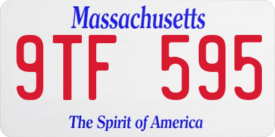 MA license plate 9TF595