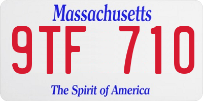 MA license plate 9TF710