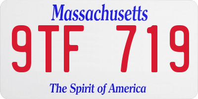 MA license plate 9TF719