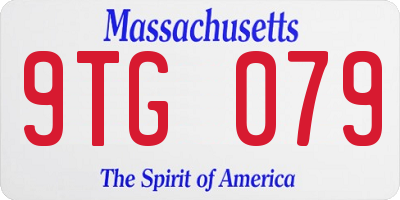 MA license plate 9TG079