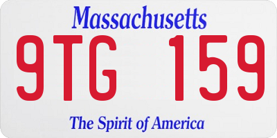 MA license plate 9TG159