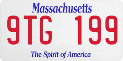 MA license plate 9TG199