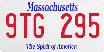 MA license plate 9TG295