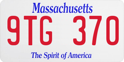 MA license plate 9TG370