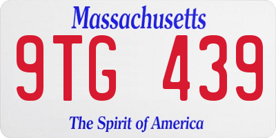MA license plate 9TG439