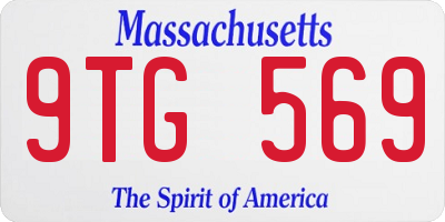 MA license plate 9TG569