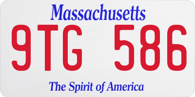 MA license plate 9TG586