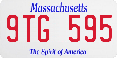 MA license plate 9TG595