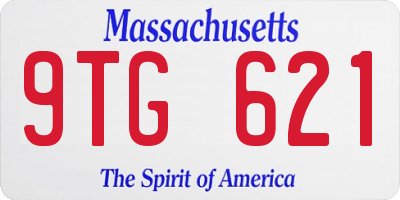 MA license plate 9TG621