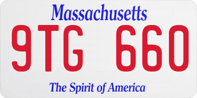 MA license plate 9TG660