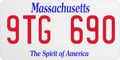 MA license plate 9TG690