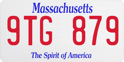 MA license plate 9TG879
