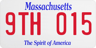 MA license plate 9TH015