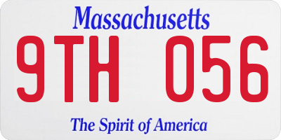 MA license plate 9TH056