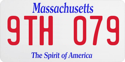 MA license plate 9TH079