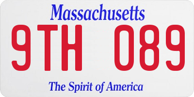 MA license plate 9TH089