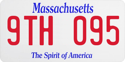 MA license plate 9TH095
