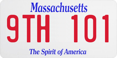 MA license plate 9TH101