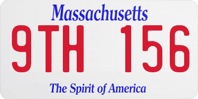 MA license plate 9TH156
