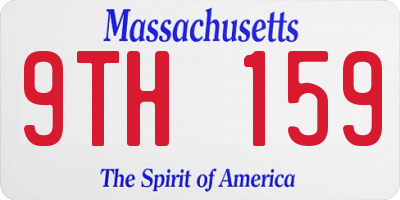 MA license plate 9TH159