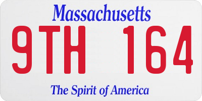 MA license plate 9TH164