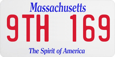 MA license plate 9TH169