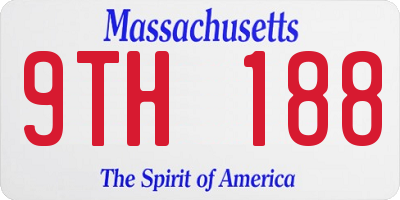 MA license plate 9TH188