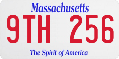 MA license plate 9TH256