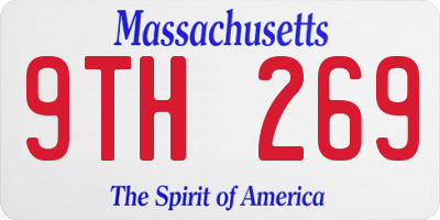 MA license plate 9TH269