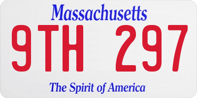 MA license plate 9TH297