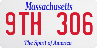 MA license plate 9TH306