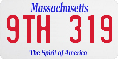 MA license plate 9TH319