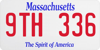 MA license plate 9TH336