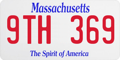 MA license plate 9TH369