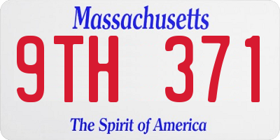 MA license plate 9TH371