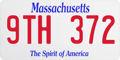 MA license plate 9TH372