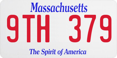 MA license plate 9TH379