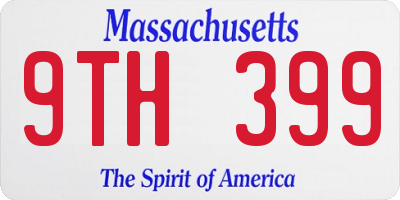 MA license plate 9TH399