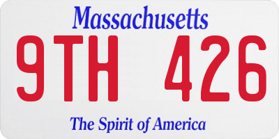 MA license plate 9TH426