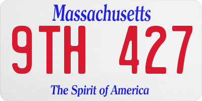 MA license plate 9TH427