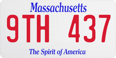 MA license plate 9TH437