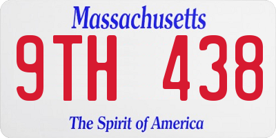 MA license plate 9TH438