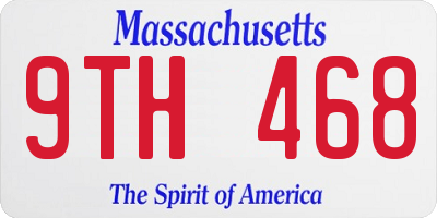 MA license plate 9TH468