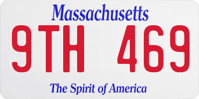 MA license plate 9TH469